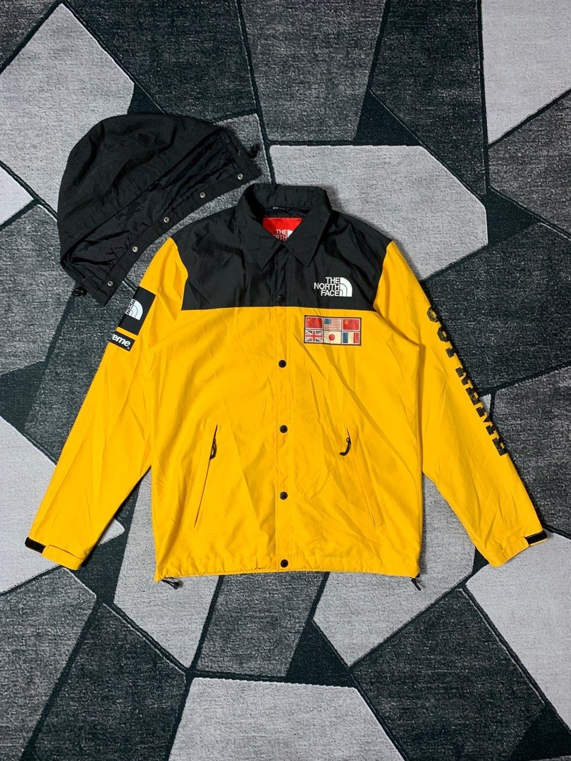 Supreme the north face expedition coaches jacket yellow sale