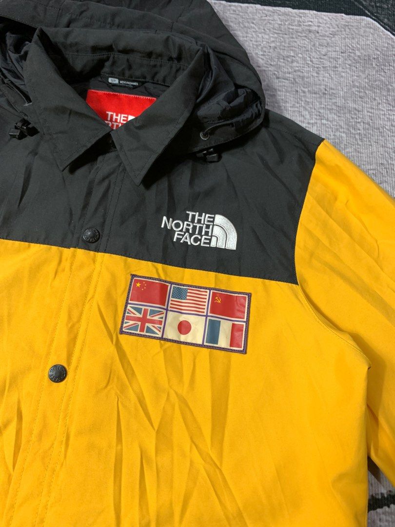 Supreme the north face expedition coaches jacket yellow hotsell
