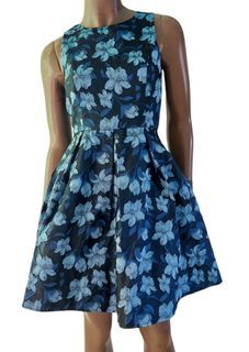 The closet lover Navy Floral Dress wd3