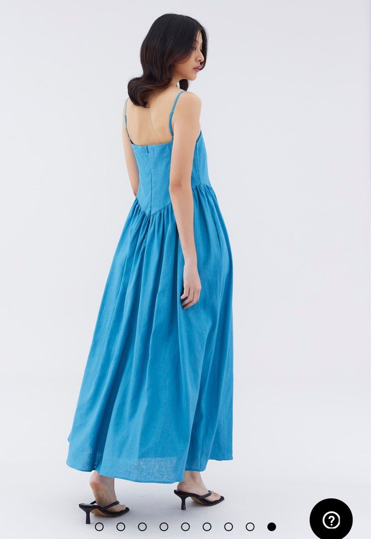 The Editor s Market TEMT Ryvale V Waist Maxi Dress Pacific
