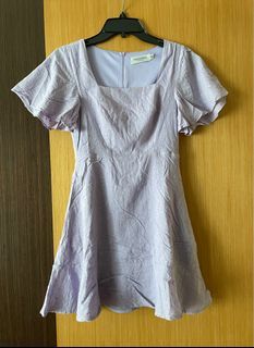 The Stage Walk Lilac Swiss Dot Dress in XS