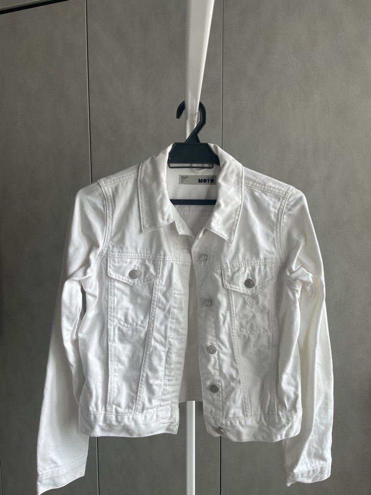 White denim jacket topshop cheap