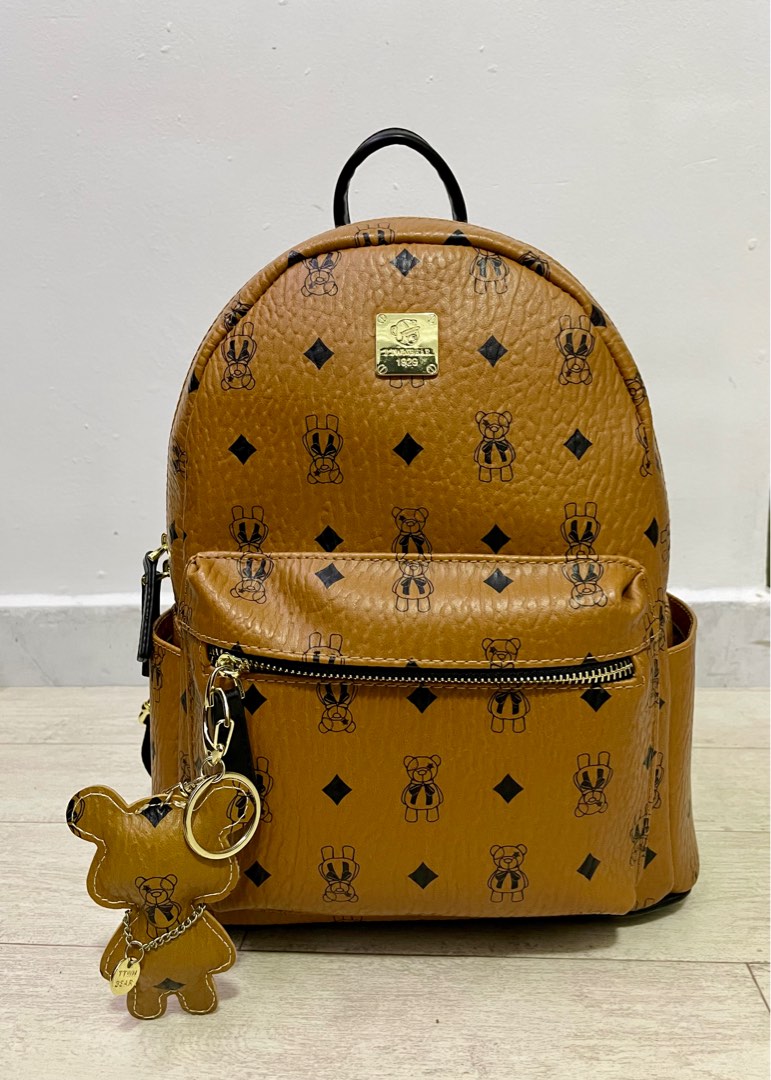 Mcm teddy bear best sale backpack