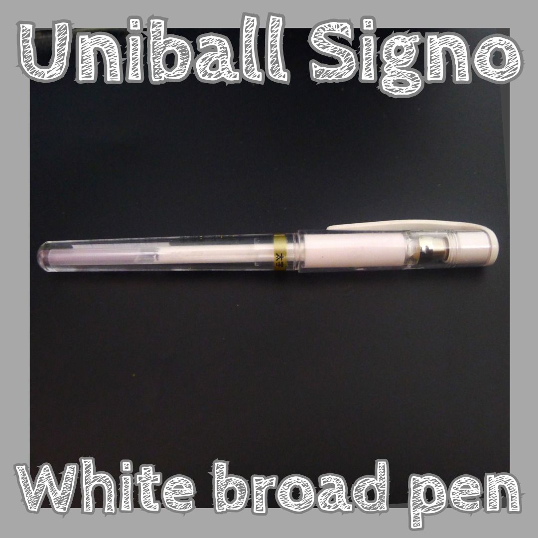 Signo broad white gel pen clearance