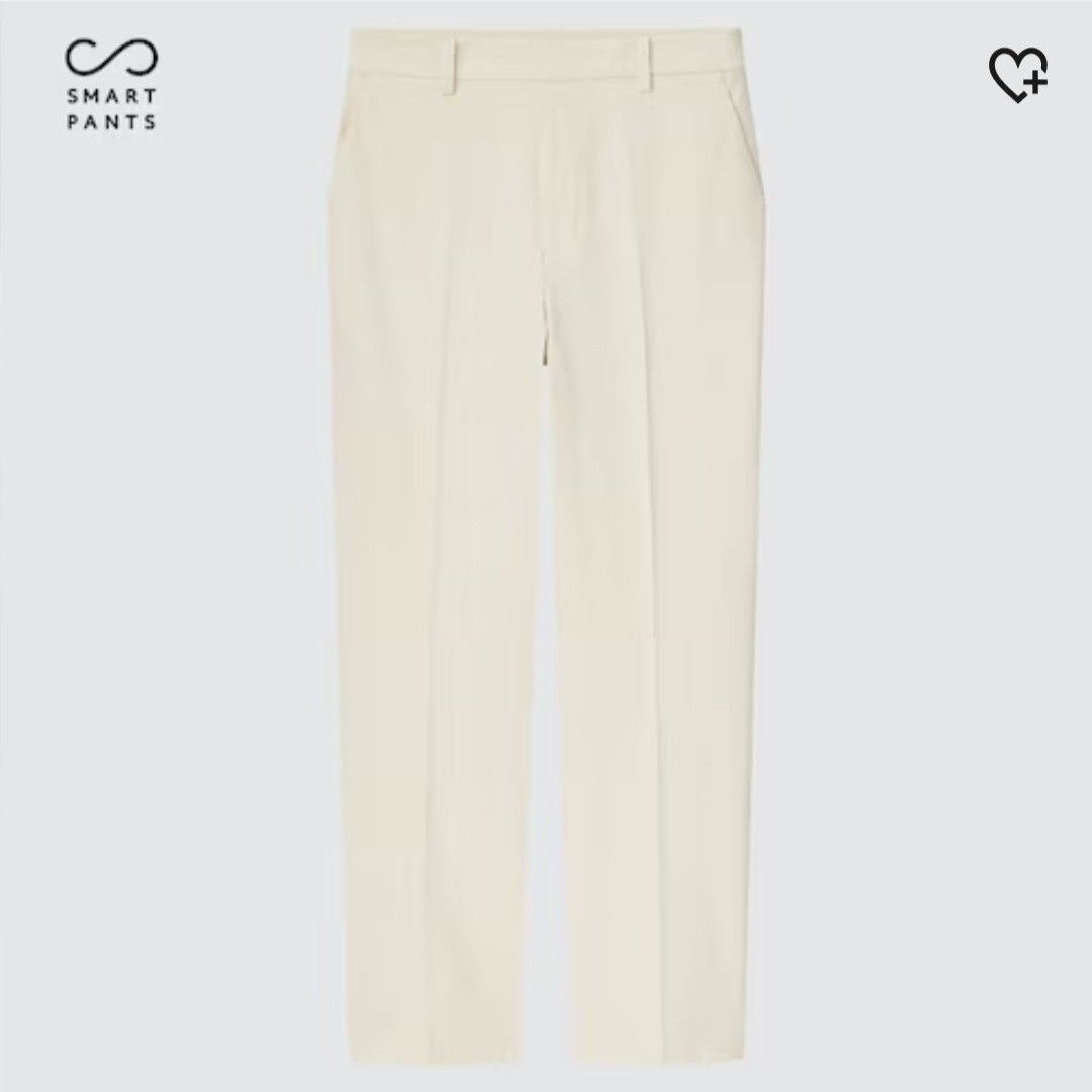 Uniqlo Smart Ankle Pants Brushed Off white Cream Long Pants