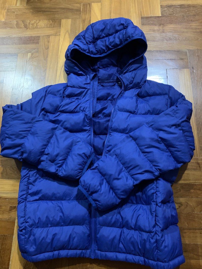 Puffy blue jacket sales