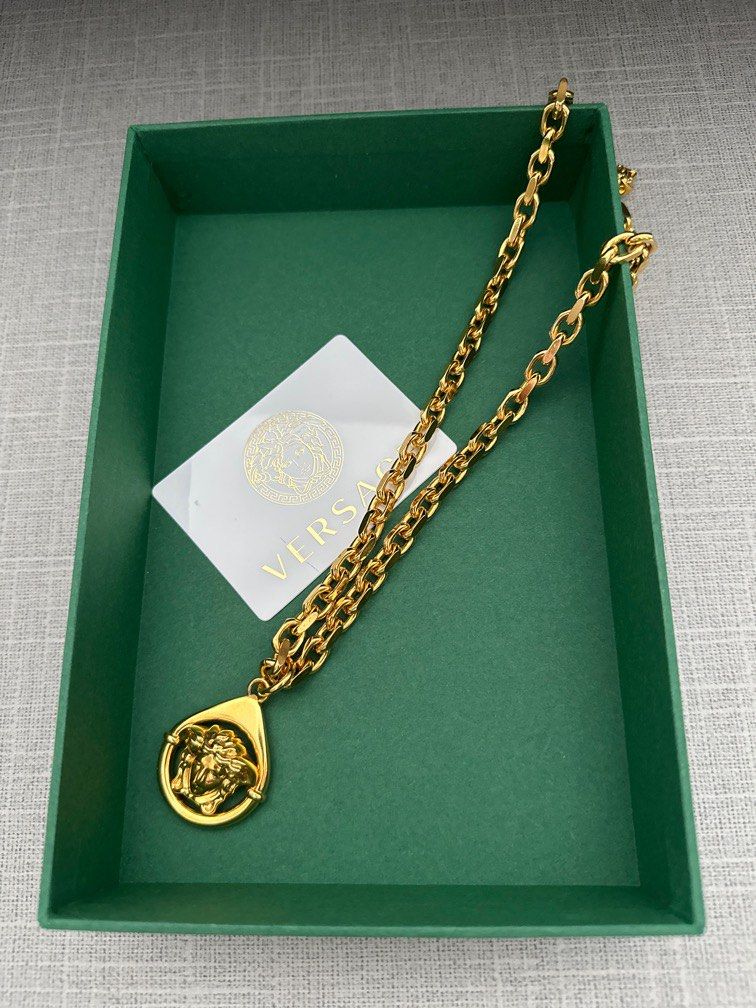 Versace 18k cheap gold necklace