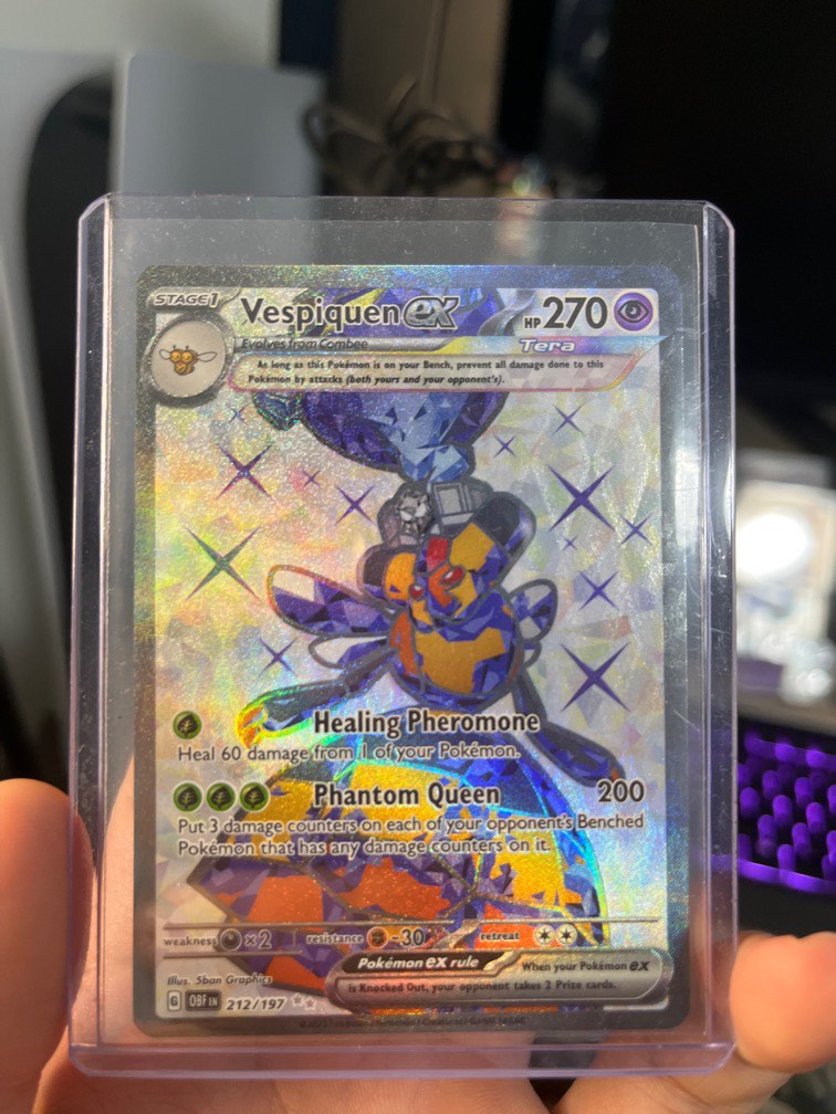 shiny vespiquen pokemon card - ex - Tera - 212/197 - Obsidian Flames - Ultra Rare Pokemon X Here is my Shiny Vespiquen!