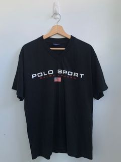 Vintage  Polo Sport Ralph Lauren Logo Vneck Tee 男式襯衫