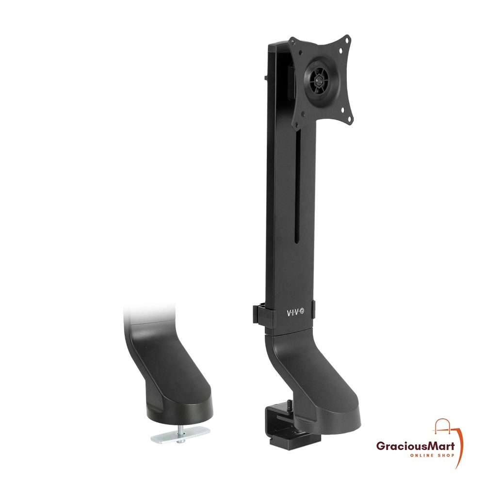 VIVO Adjustable Single Monitor Mount for Sit-Stand Workstation, Desk ...
