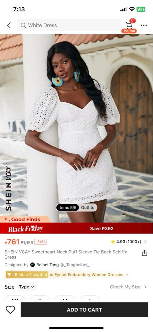 Black and white dress sales shein