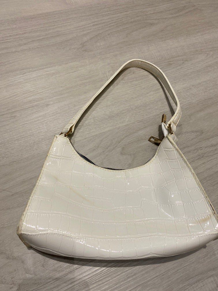 White croc outlet purse