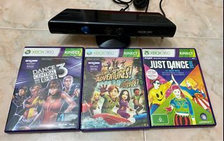 XBOX 360 4 Game LOT. Party In Motion, Your Shape, Kinect Adventures & Nat  Geo!!!