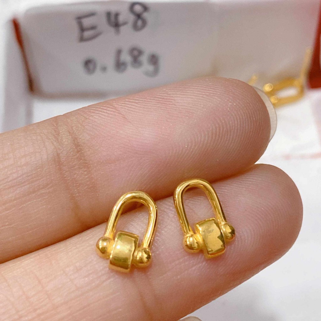 在庫有】 18k/750金 SAUDI GOLD INSPIRED EARING ピアス(両耳用