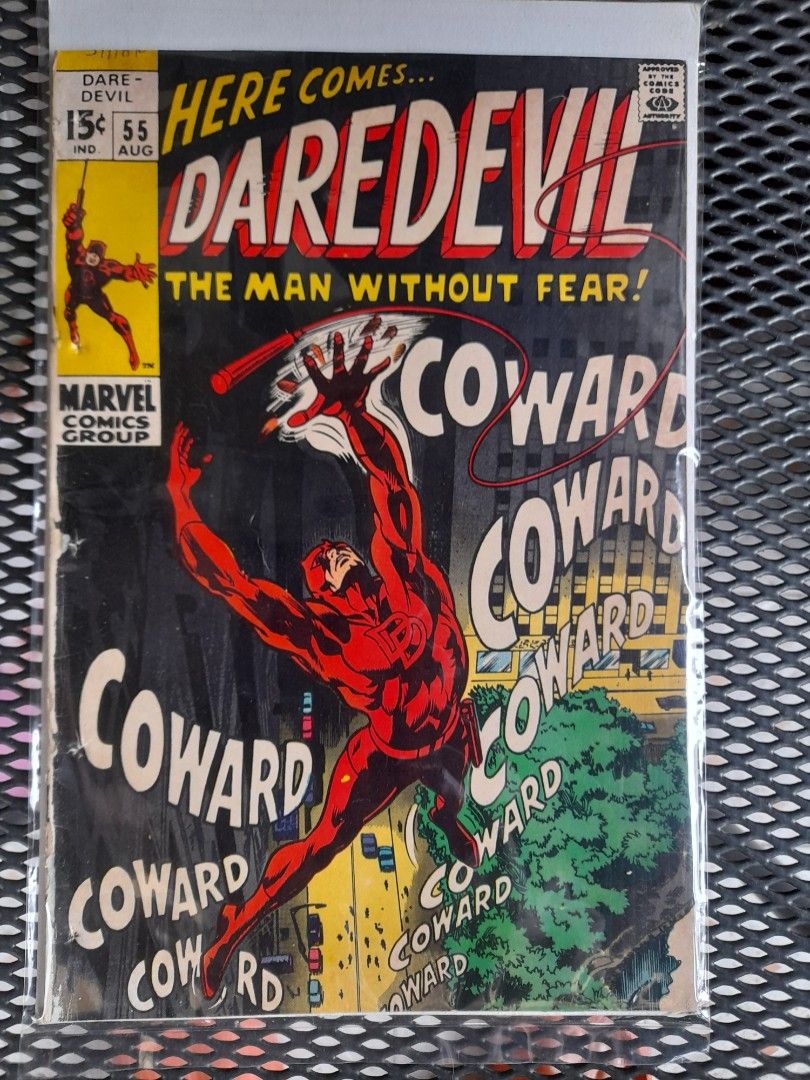 1969 daredevil vol1 issue#55 (Category: Comics & Manga) located in Makati City. Submitted by flash2000 (Listing ID 1263419746, Image 1). Description: vintage hard to find daredevil comics issue#55 gene colan cover, 1969 some tear on the sides, what u see what u get, pick up thru grab/lalamove.
