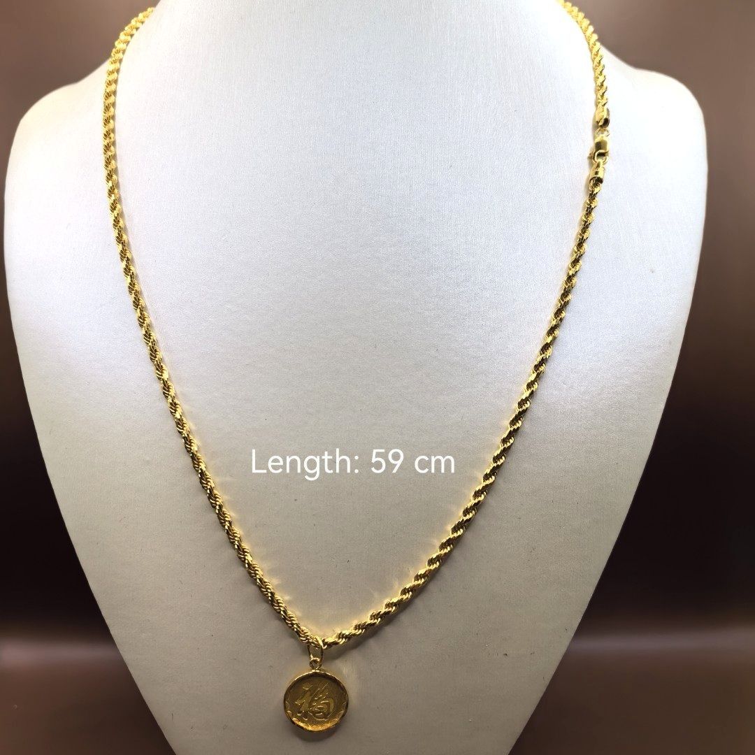 Gold chain and hotsell pendant set