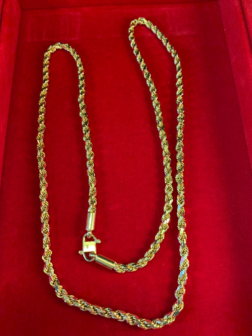 916 solid gold necklace Men s Fashion Watches Accessories