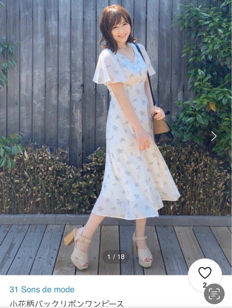 99%new Japan 31 Sons de Mode floral dress, 女裝, 連身裙& 套裝, 連