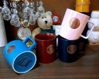 星巴克復古女神馬克杯 綠松石 冷灰 森林綠 光采粉 白色 16oz Starbucks咖啡杯水杯