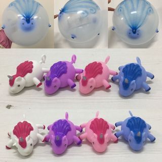 【玩具兄妹】現貨! 獨角獸 魔術泡泡球 DIY造型氣球 可吹到25公分 可踢 可丟 可彈 彈力球 動物氣球 可重複使用