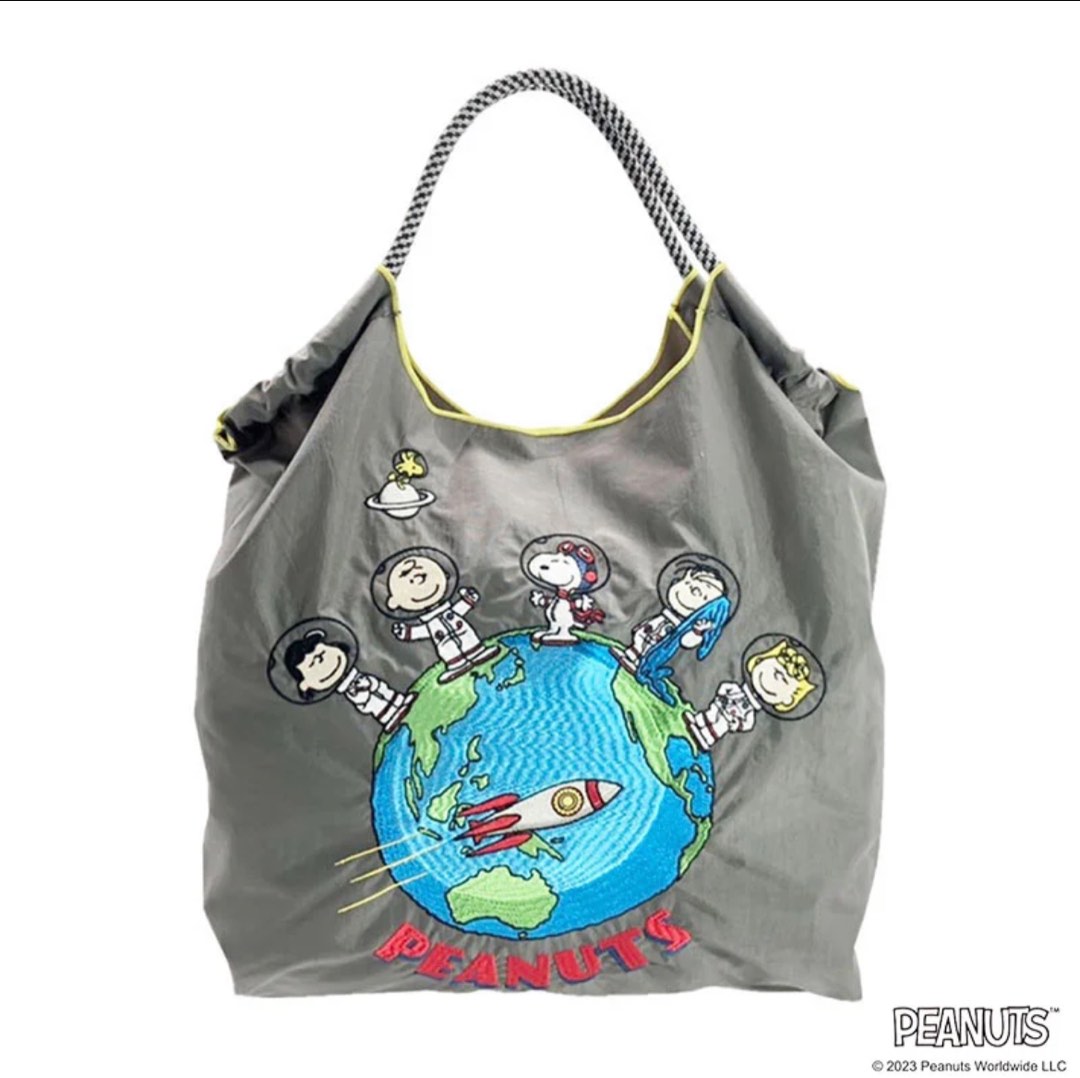 《日本🇯🇵直送》現貨Ball & Chain Snoopy 刺繡袋(M), 女裝, 手袋及 