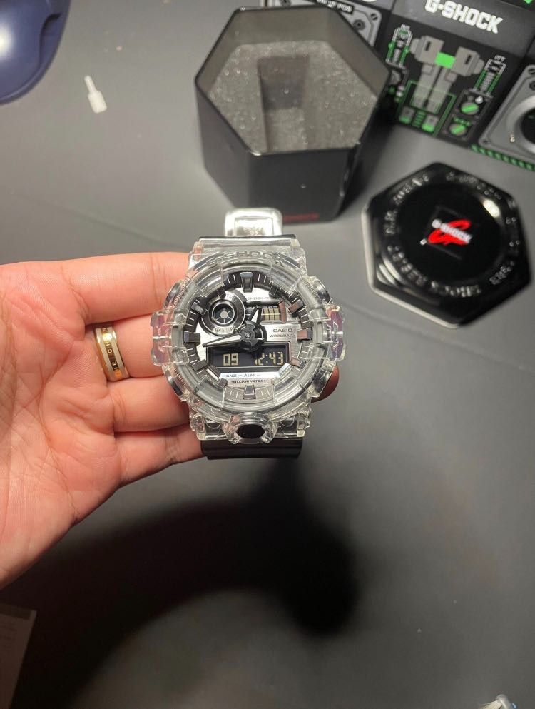 💎 G-SHOCK See thru冰韌1.0 GA-700SK-1APRS, 男裝, 手錶及配件