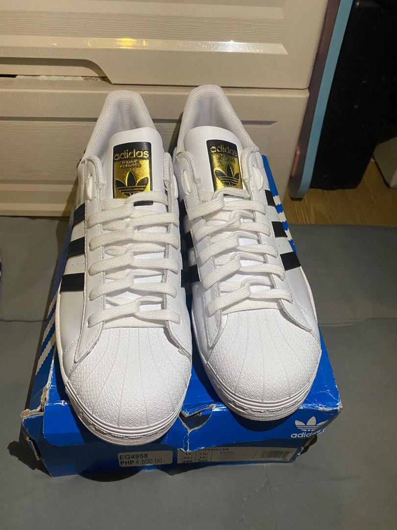 Adidas superstar sales blue size 10
