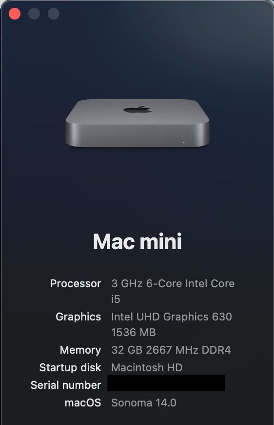 Mac】Mac mini (2018)【Core i7・メモリ32G】（Mac】Mac mini (2018 