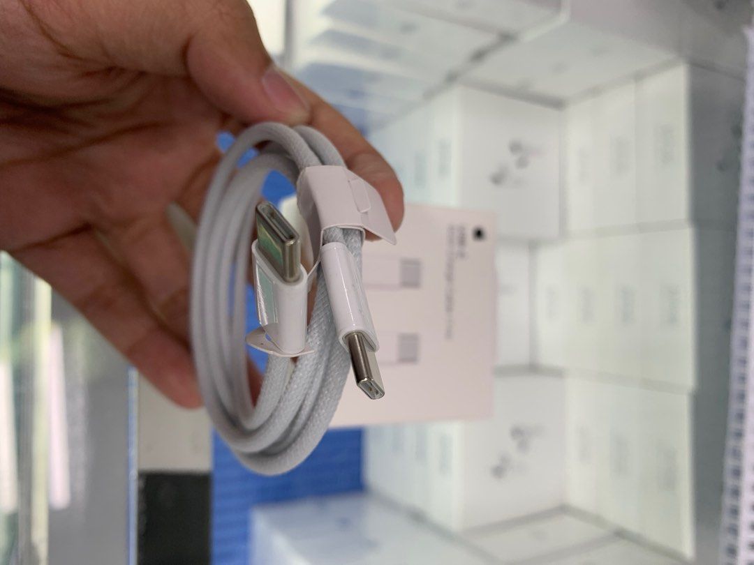 APPLE TYPE C TO TYPE C CABLE (Category: Chargers & Cables) located in San Juan City. Submitted by seller_accessories (Listing ID 1263446933, Image 3). Description: - Fast Charging - For Iphone 15, Ipad, Macbook PM FOR MORE INFO.