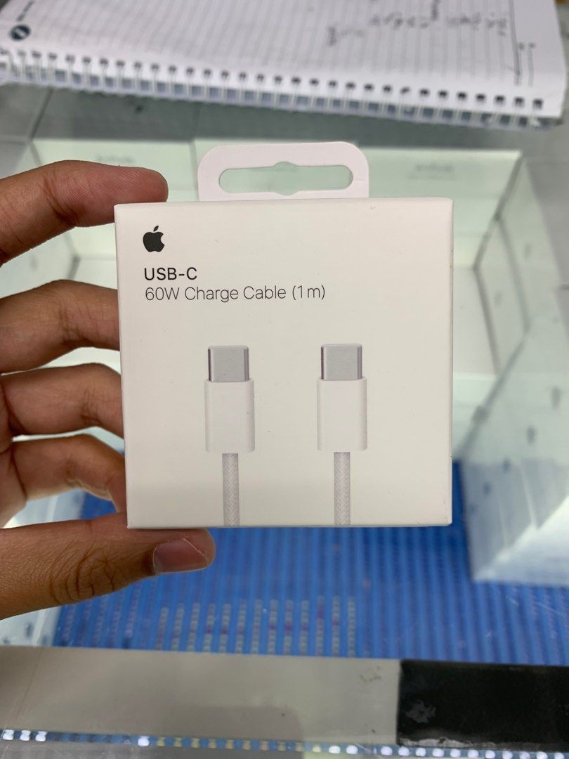 APPLE TYPE C TO TYPE C CABLE (Category: Chargers & Cables) located in San Juan City. Submitted by seller_accessories (Listing ID 1263446933, Image 1). Description: - Fast Charging - For Iphone 15, Ipad, Macbook PM FOR MORE INFO.