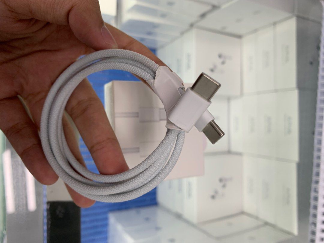 APPLE TYPE C TO TYPE C CABLE (Category: Chargers & Cables) located in San Juan City. Submitted by seller_accessories (Listing ID 1263446933, Image 2). Description: - Fast Charging - For Iphone 15, Ipad, Macbook PM FOR MORE INFO.