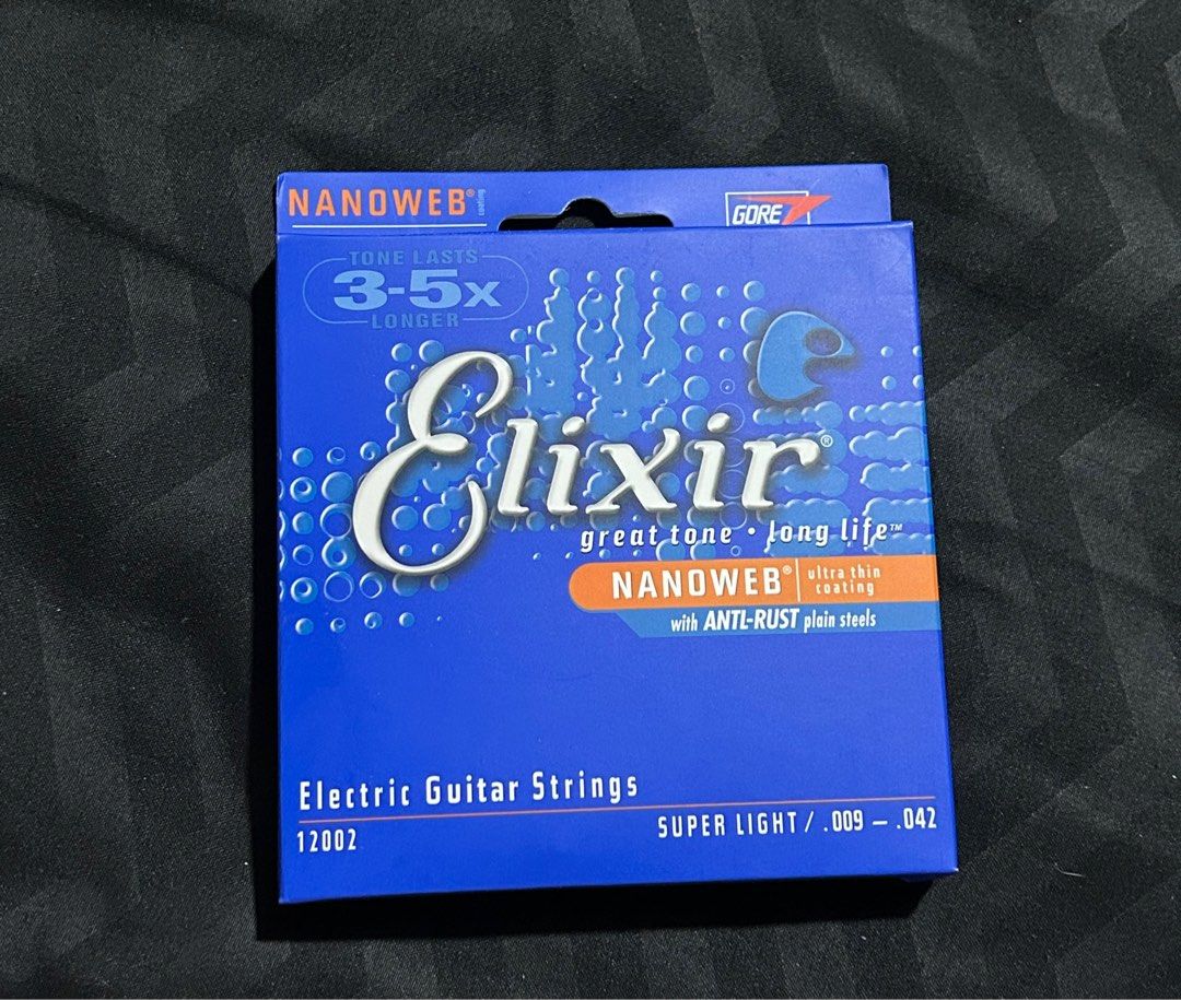 Brand New Elixir Electric Guitar Strings (Category: Music Accessories) located in Manila. Submitted by 888saiz (Listing ID 1263477305, Image 1). Description: Brand new Ready to ship via shopee checkout/lalamove Rfs: Stocks from my music store.