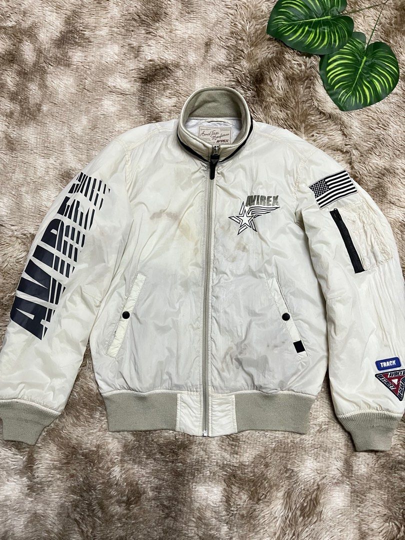 Avirex Usa Bomber Jacket Logo Sulam 🇺🇸, Men's Fashion, Coats