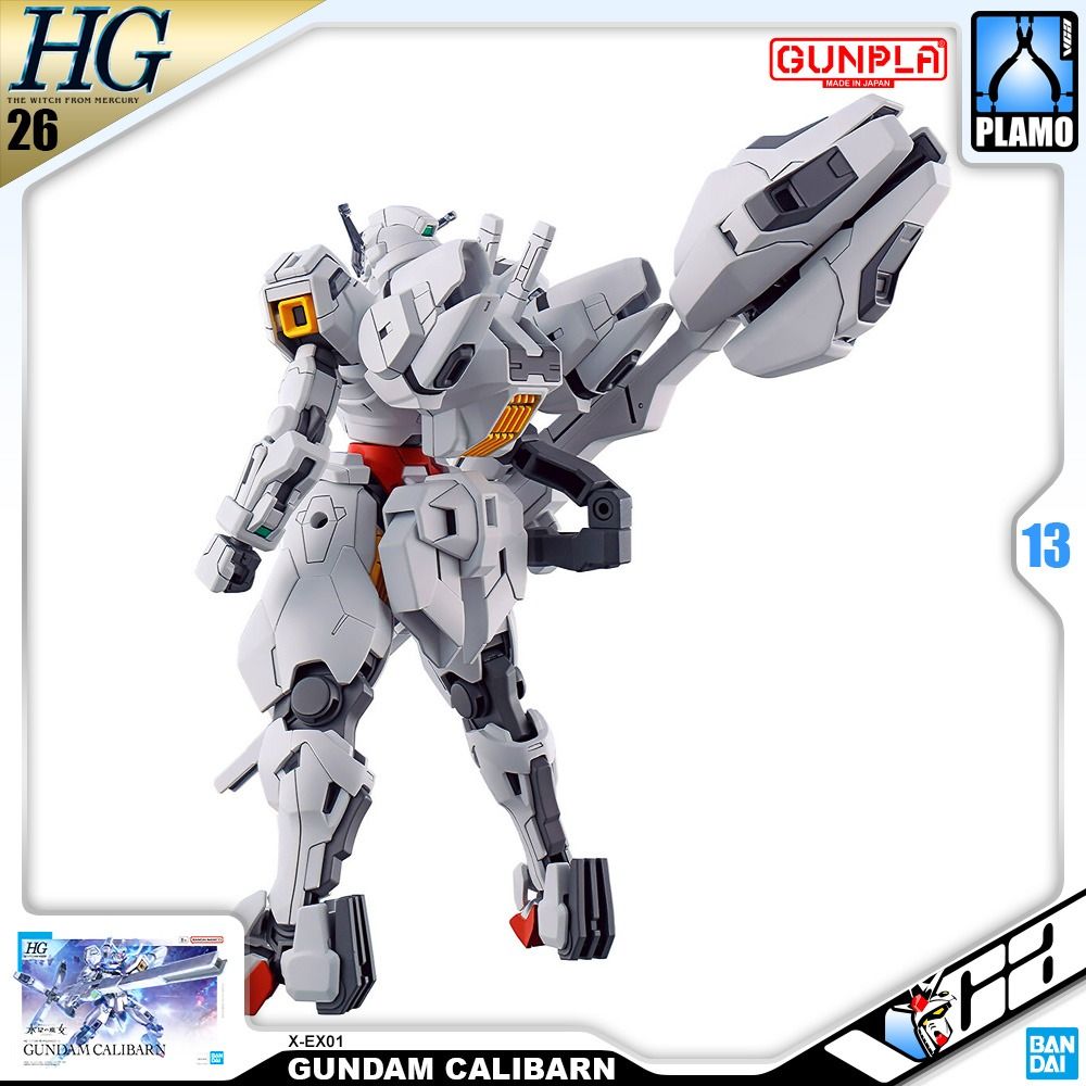 ⭐ BANDAI GUNPLA HIGH GRADE THE WITCH FROM MERCURY 1/144 4573102650962 MG GUNDAM CALIBARN PLASTIC MODEL TOY VCA SINGAPORE (Category: Gundam Model Kits) located in Singapore. Submitted by vcagundam.sg (Listing ID 1263451815, Image 3). Description: ⭐️ HG | GUNDAM CALIBARN 🌐𝗪𝗘𝗕𝗟𝗜𝗡𝗞 https://v.vcagundam.sg/q3COZe 🤖𝗛𝗘𝗔𝗗 𝗛𝗘𝗜𝗚𝗛𝗧 : 13cm 📝𝗧𝗬𝗣𝗘 : PLASTIC MODEL KIT From "Mobile Suit Gundam: The Witch of Mercury", comes the Gundam Calib