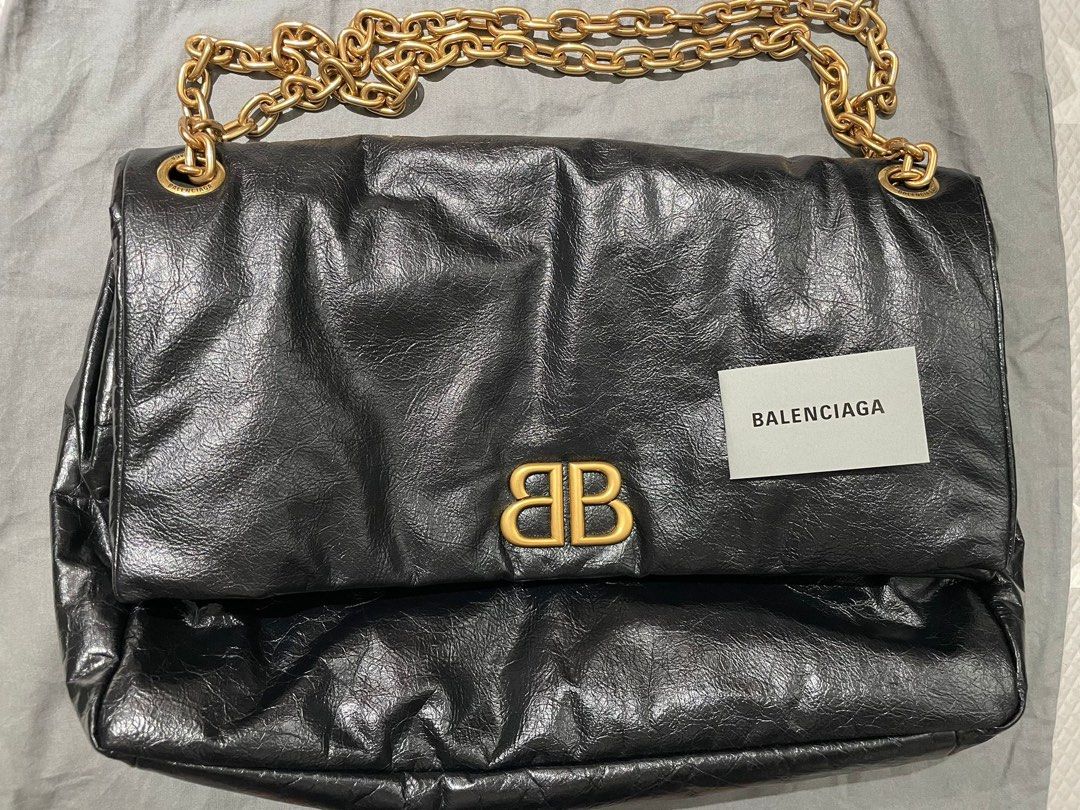 Balenciaga Women's Monaco Large Chain Shoulder Bag - Black