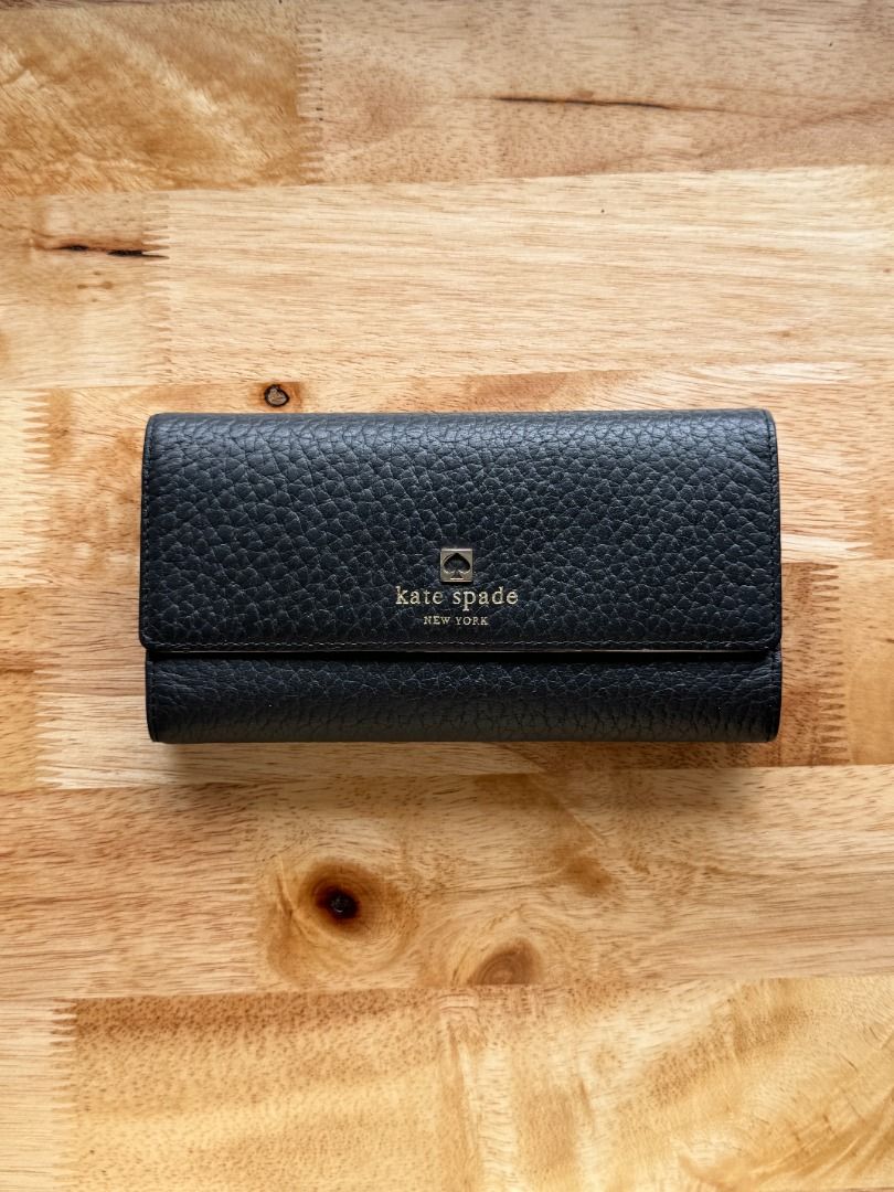 Kate spade black and pink wallet shop