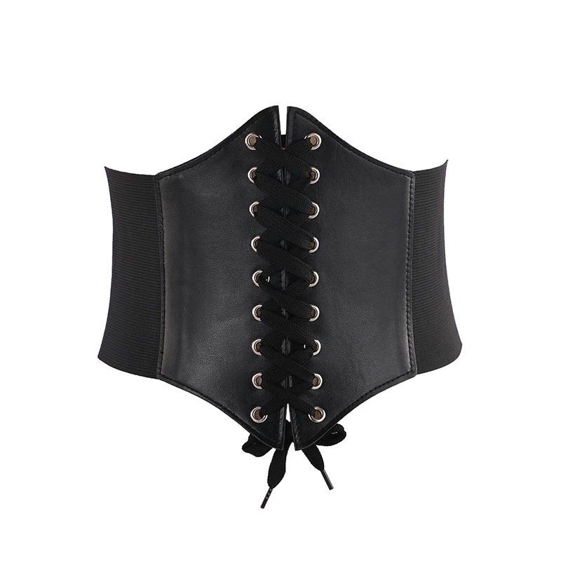 Black Corset, Shapewear, gothic elastic adjustable corset, Women's Fashion,  Tops, Others Tops on Carousell