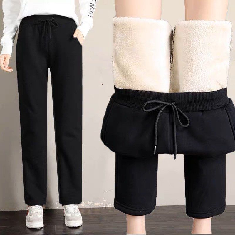 Adult Black Pants winter pants warm pants size L, Women's Fashion