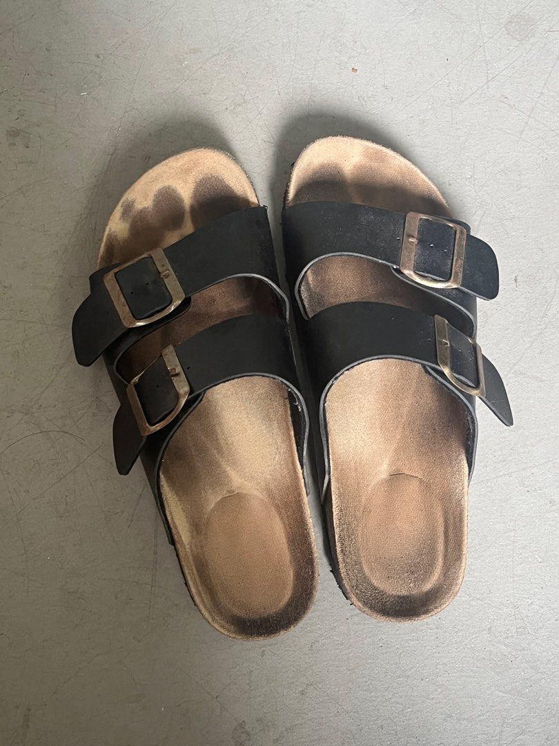 Double strap buckle cheap sandals