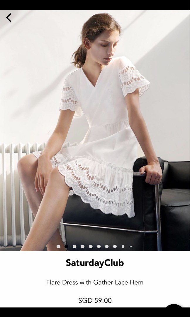 Lace top flounce flare dress top