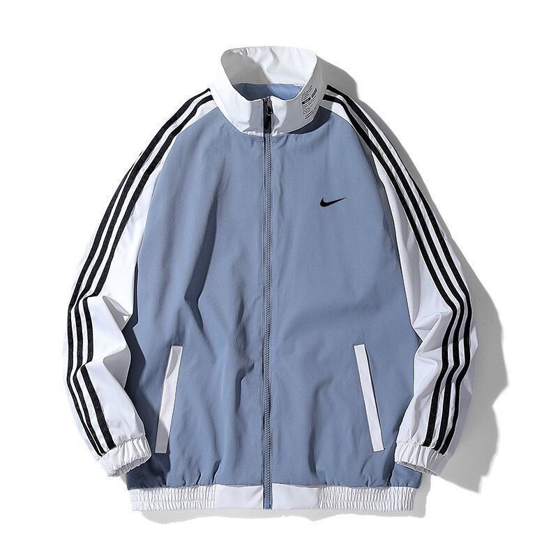 Nike run store stripe jacket grey