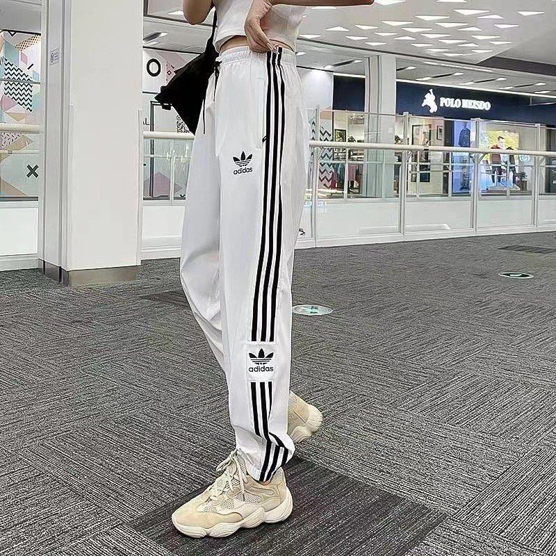 BRAND NEW IN STOCK) Adidas Pants Women's Fashion Boutique Stripe Embroidery  Pants Casual Sports Pants Loose and Comfortable Pants, Women's Fashion,  Bottoms, Jeans & Leggings on Carousell