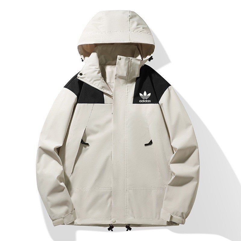 White adidas windbreaker mens cheap