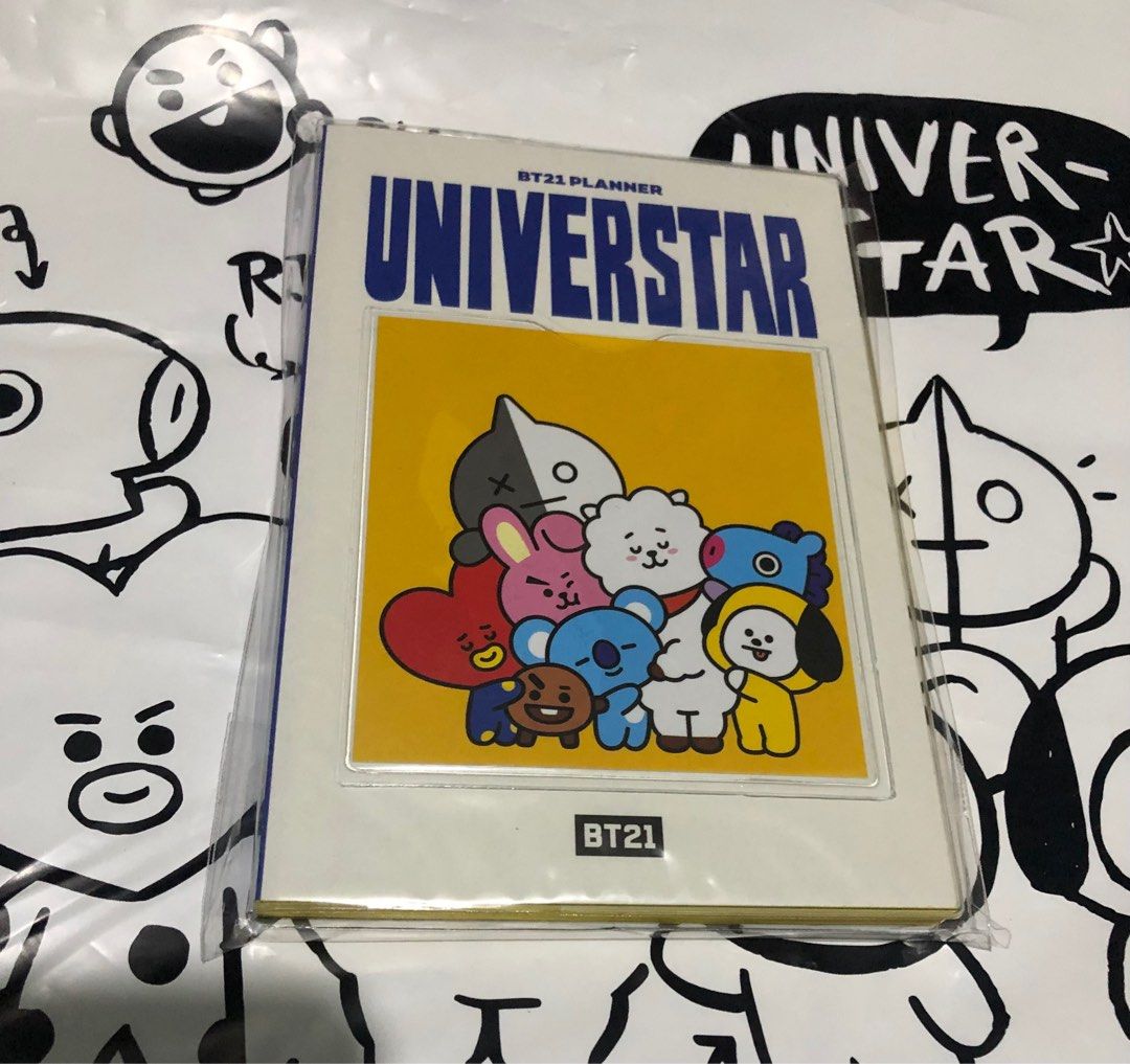 BT21 UNIVERSTAR PLANNER (Category: Stationery & School Supplies) located in Manila. Submitted by pingfed (Listing ID 1263496051, Image 2). Description: 1 piece only Unopened Free delivery within Metro Manila Payment: BDO, BPI, GCash, Maya.