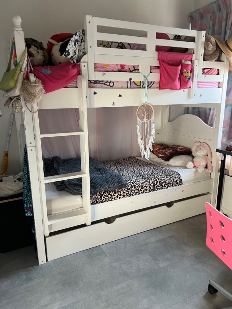 Bunk Beds (can be separated for two singles)with trundle bed, Furniture