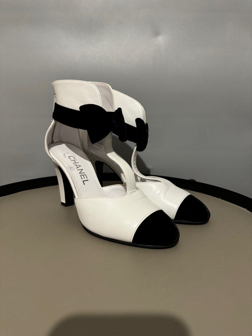 White chanel heels outlet