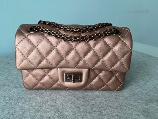 Chanel Mini 2.55 Reissue Flap Bag Aged Calfskin Hot Pink GHW