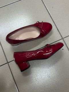 Red kitten heels discount shoes