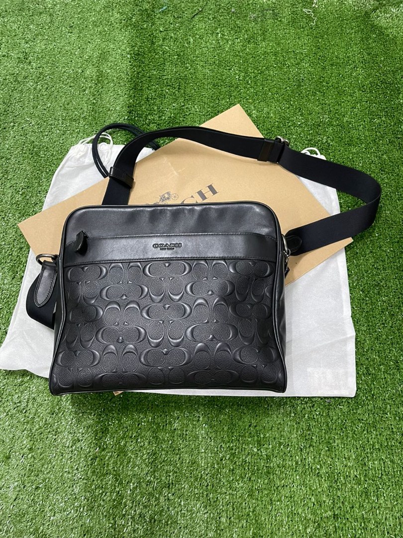COACH CHARLES CAMERA BAG IN SIGNATURE LEATHER Men s Fashion Bags Sling Bags on Carousell
