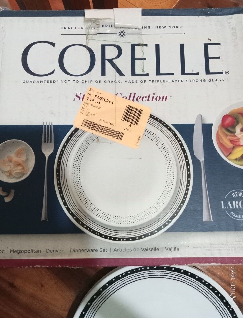 Corelle 16 pc Classic Set (Onyx Black) (Category: Dinnerware & Cutlery) located in Bacolod City. Submitted by ahof070125 (Listing ID 1263418795, Image 1). Description: .